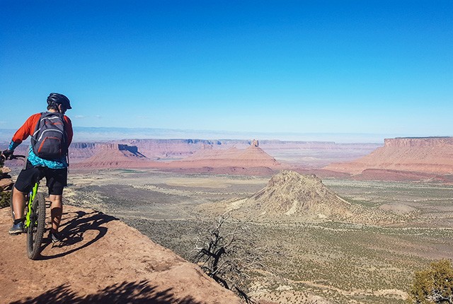 Mountain Biking, Moab Utah, on the Whole Enchilada Trail.