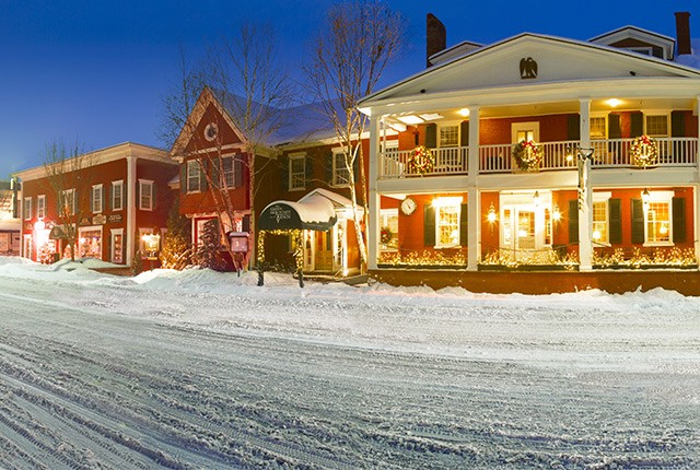 Downtown Stowe Vermont.