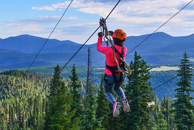 Angel Fire Resort, NM, zipline, summer.