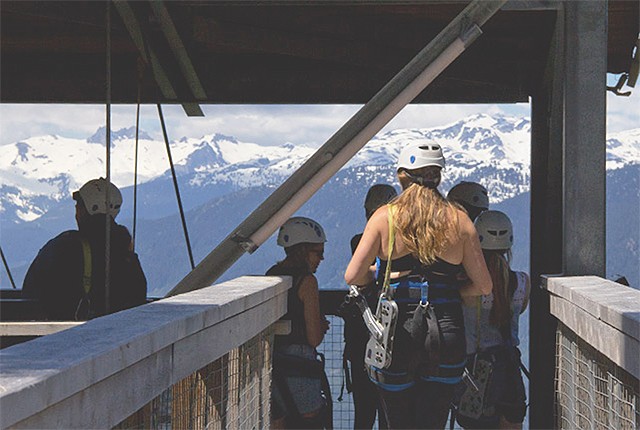 Whistler Blackcomb zipline, summer.